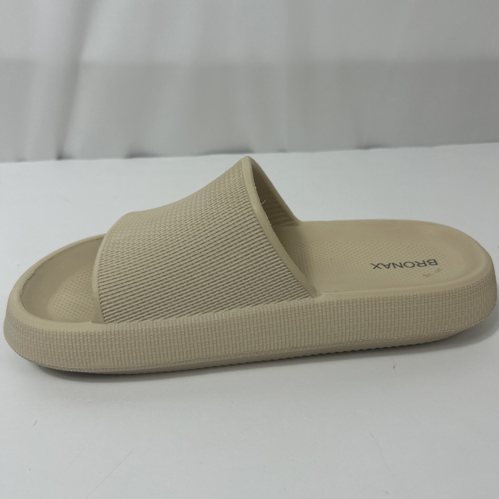 Bronax Tan Slides Sandal Unisex Men's Size 7.5-8.5 Women 9-10